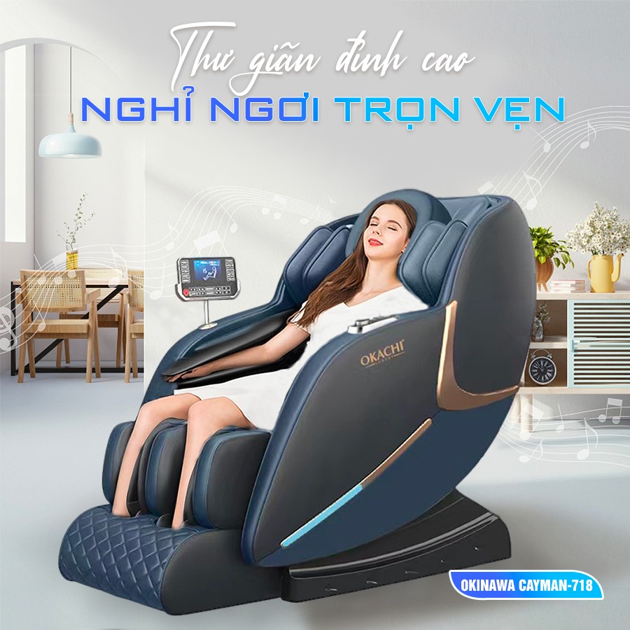 Ghế Massage Toàn Thân OKACHI LUXURY JP-368 (xanh)